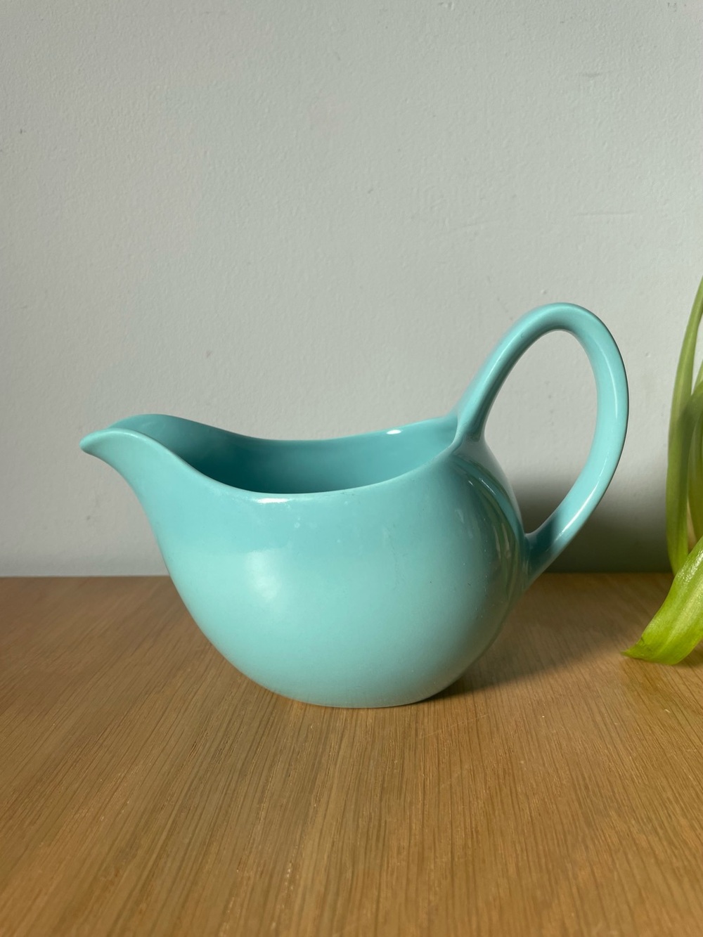 Vintage MCM Midwinter Stylecraft Turquoise Gravy Boat 1960s 6.5”